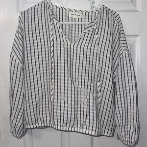 Cloth & Stone Striped Peasant Blouse